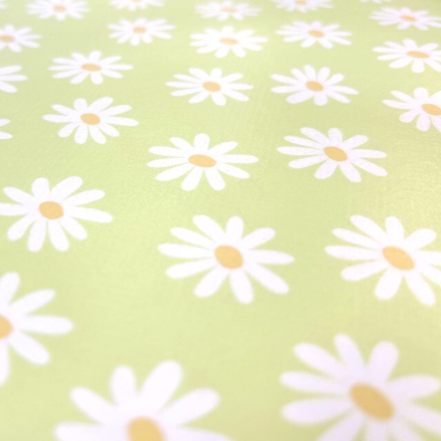 Tafelzeil bedrukt bloemen groen