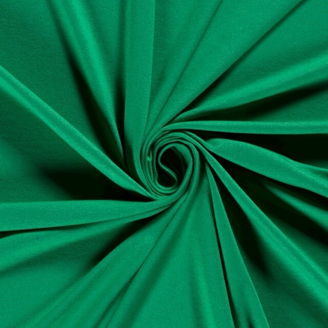 viscose tricot uni bos groen