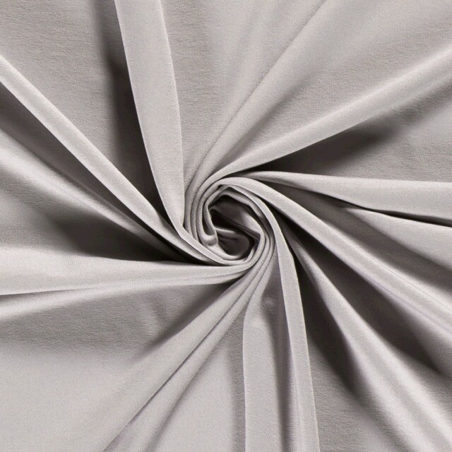 viscose tricot uni lichtgrijs