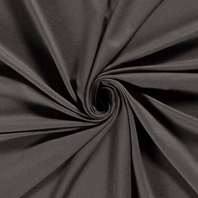 viscose tricot uni taupe grijs