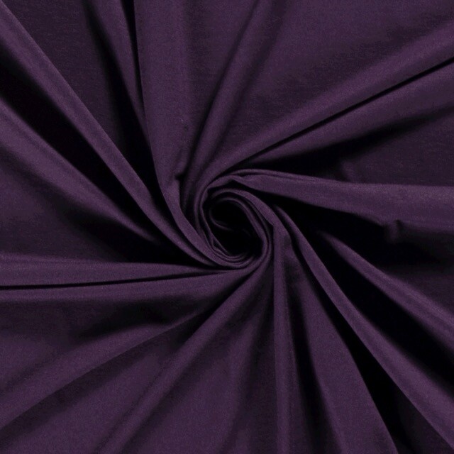 viscose tricot uni aubergine