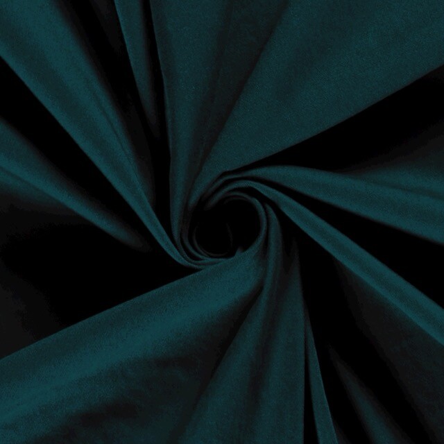 Keperkatoen stretch uni petrol