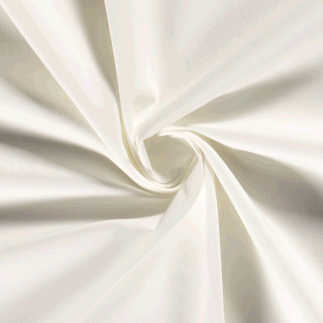 Keperkatoen stretch uni offwhite