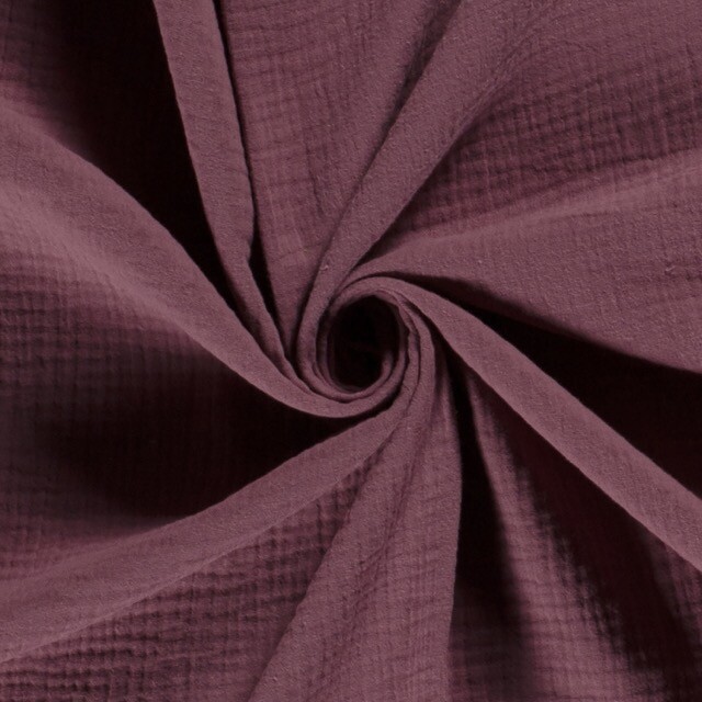 katoenen mousseline uni fuchsia