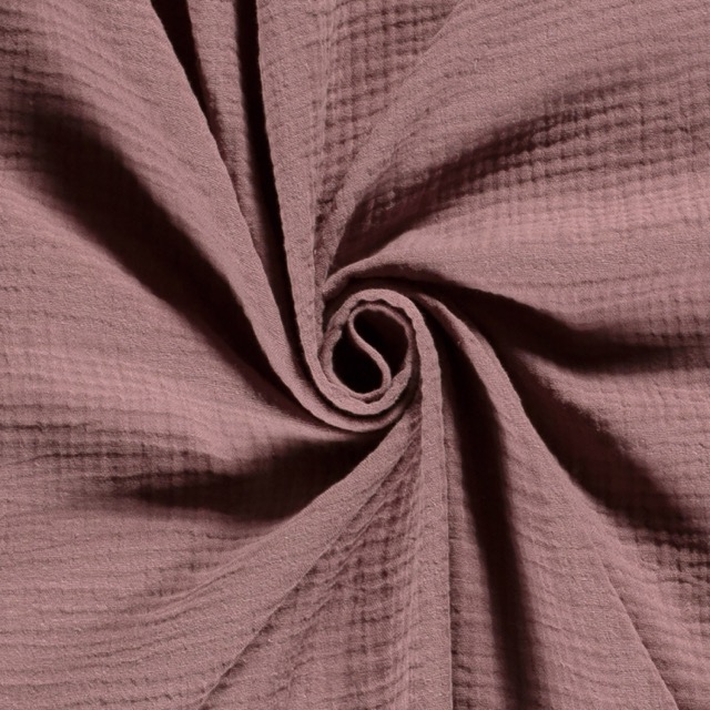katoenen mousseline uni mauve