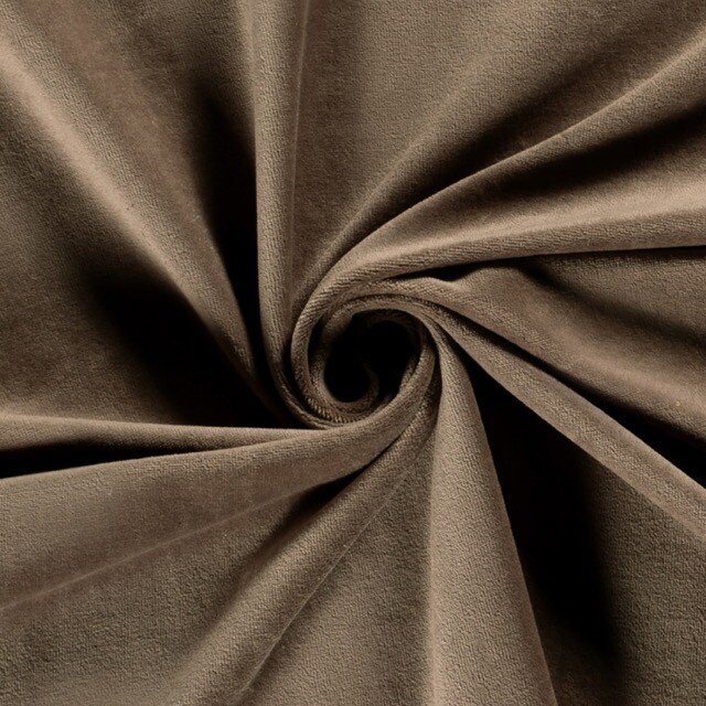 Nicky velours uni taupe