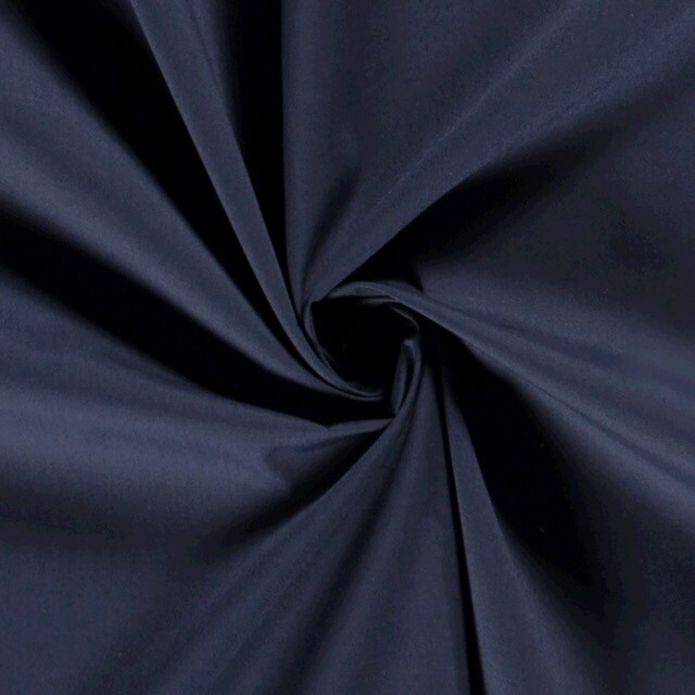 katoen poplin uni marine