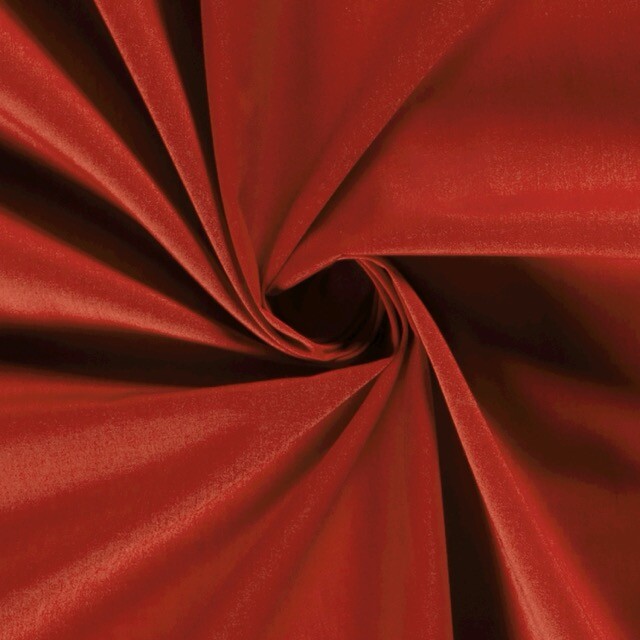katoen poplin uni rood