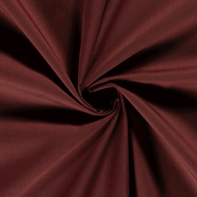 katoen poplin uni bordeaux