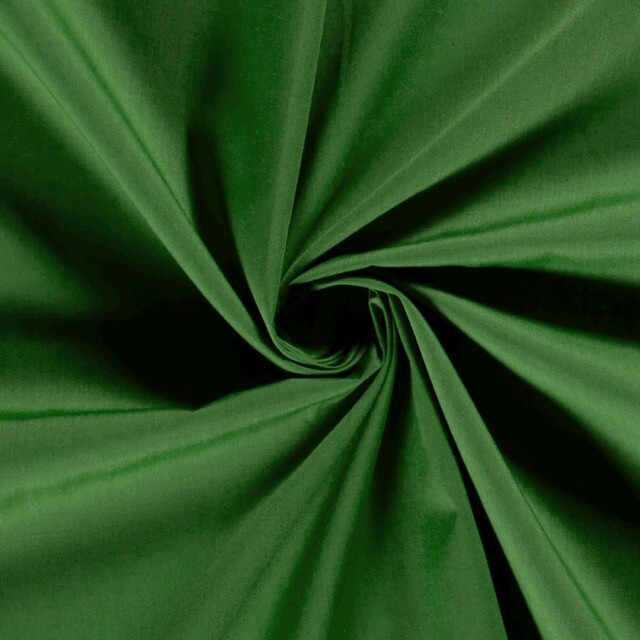 katoen poplin uni bos groen