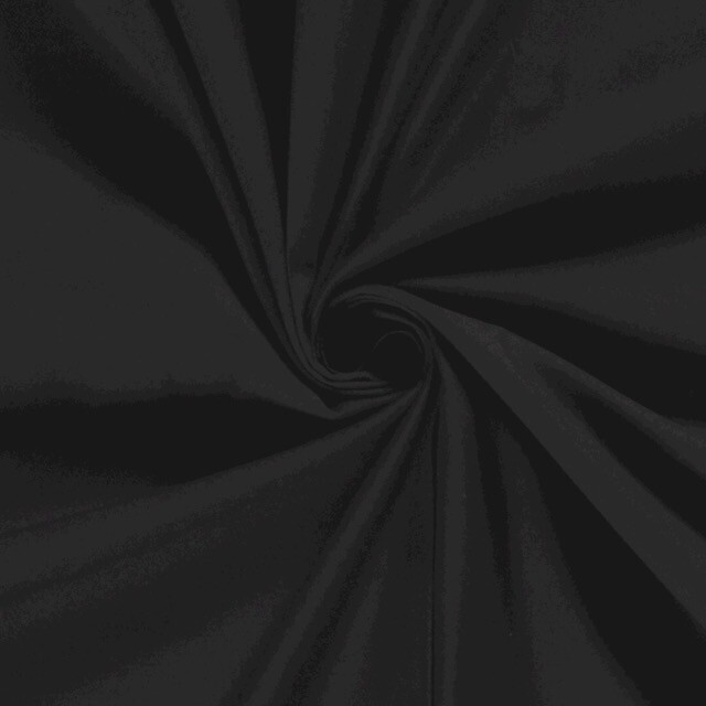 Katoen satijn stretch uni zwart