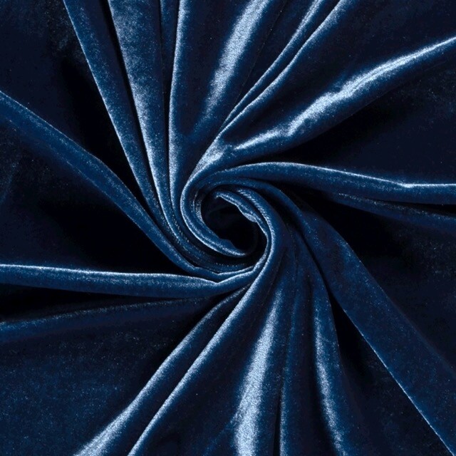 Fluweel stof indigo