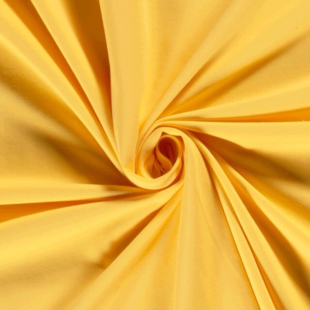 katoen tricot uni botergeel