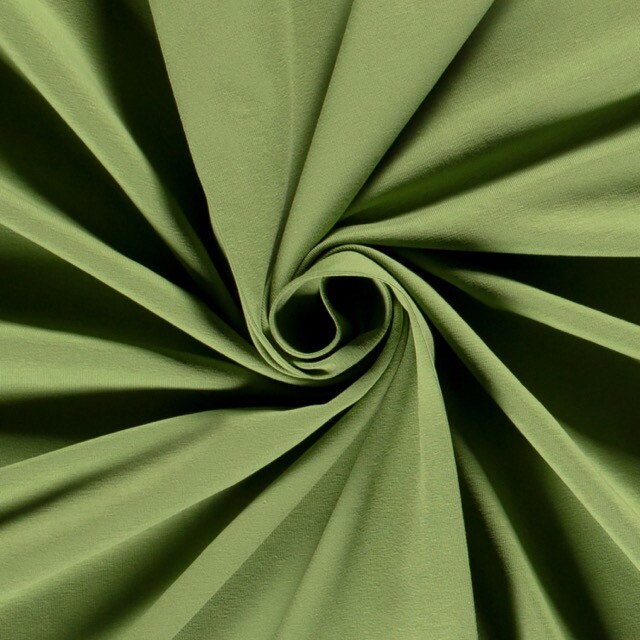 katoen tricot uni appelgroen