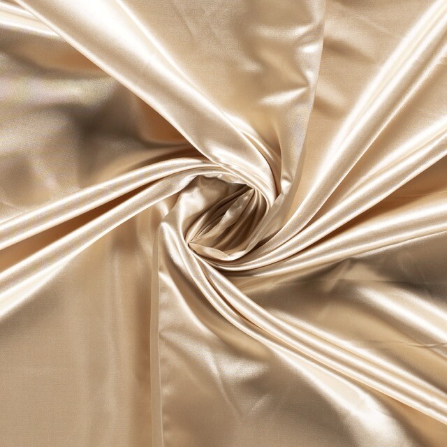Satijn uni beige