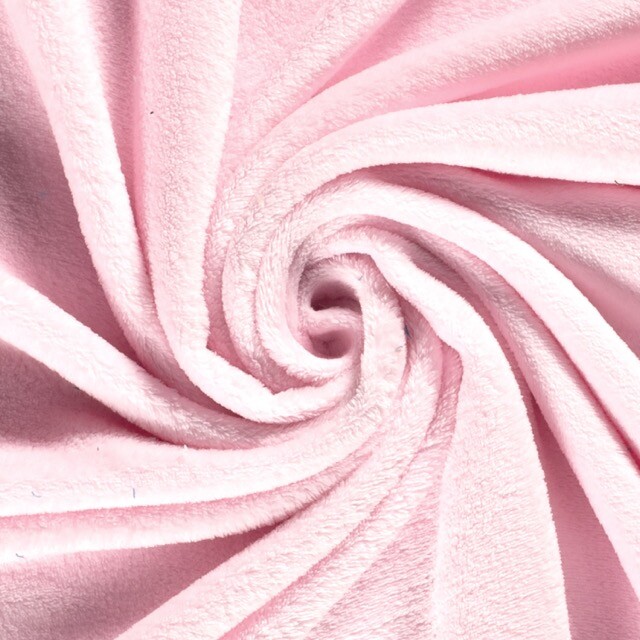 Coral fleece uni lichtroze