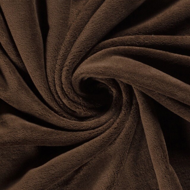 coral fleece uni donkerbruin
