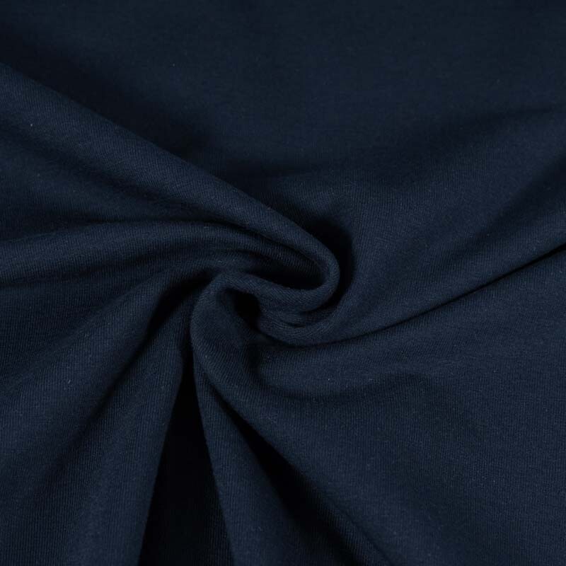 katoen tricot uni donkerblauw