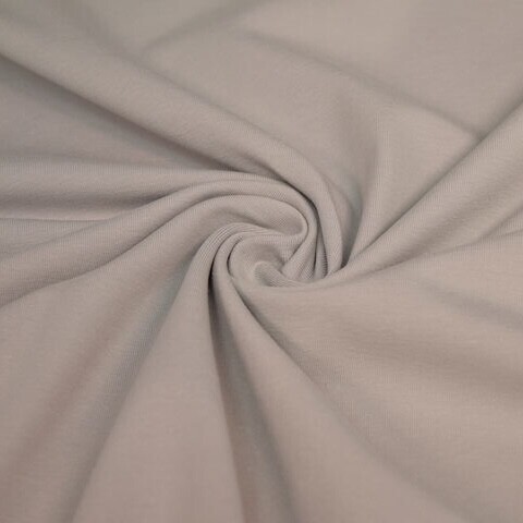 Katoen tricot uni lichtgrijs