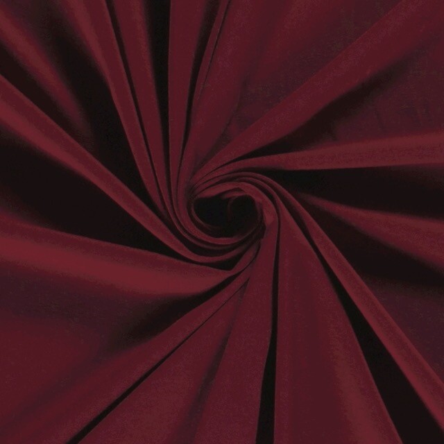 katoen tricot uni wijnrood