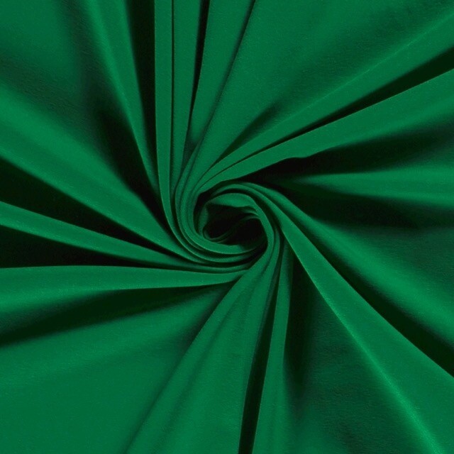 katoen tricot uni groen