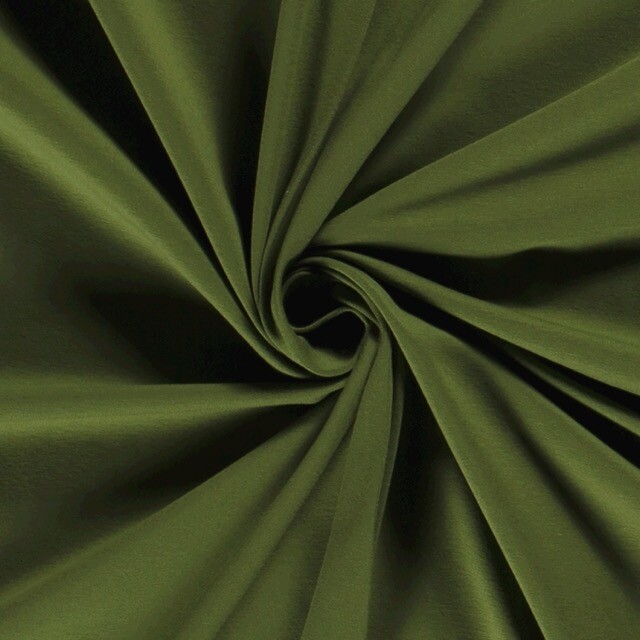 katoen tricot uni groen