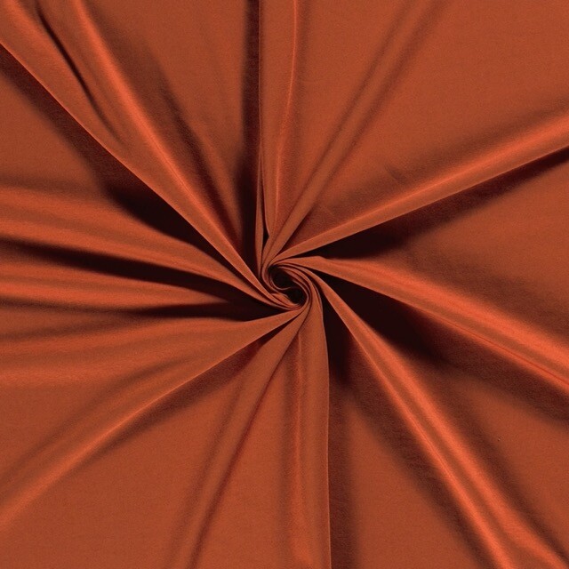 Katoen tricot uni roodbruin