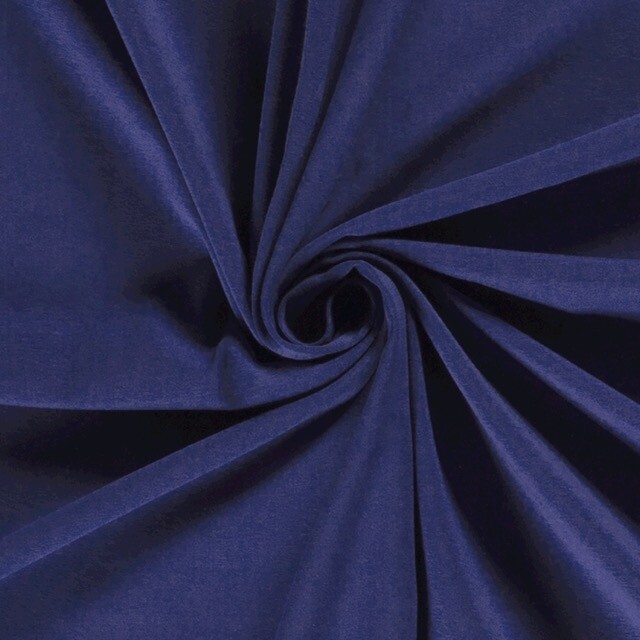 katoen tricot uni blauw
