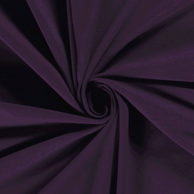 katoen tricot uni aubergine