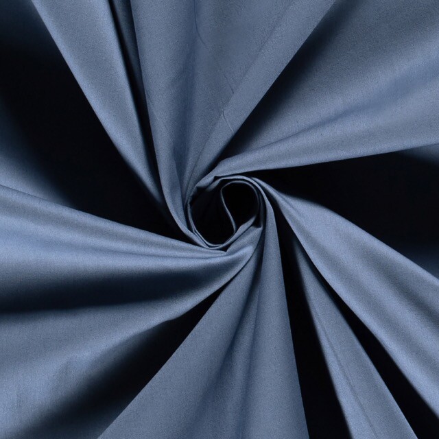 katoen poplin uni indigo
