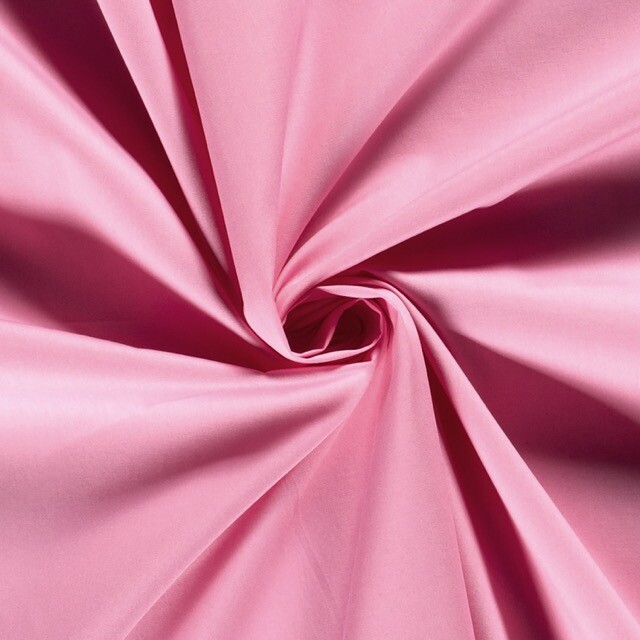 katoen poplin uni roze