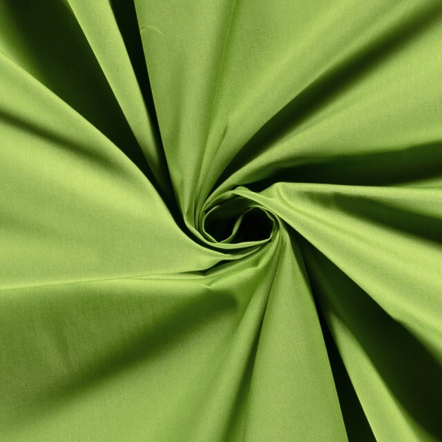 katoen poplin uni lime