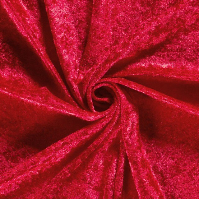 Velours de panne rood