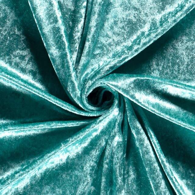 Velours de panne turquoise