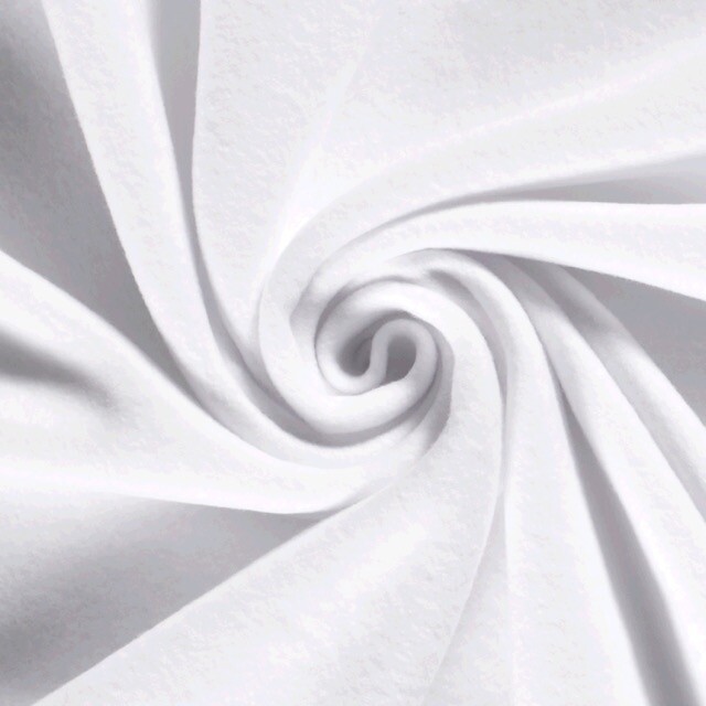 katoenen fleece wit