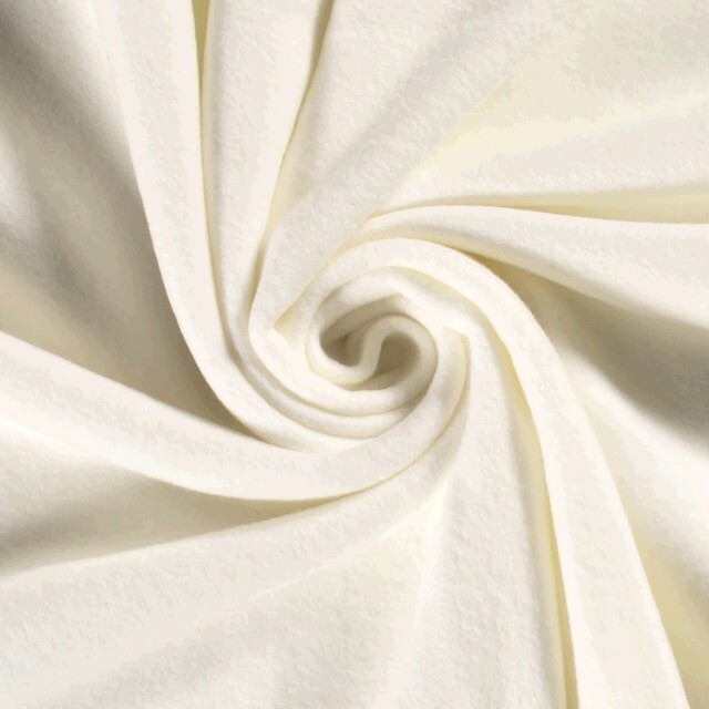 katoenen fleece offwhite