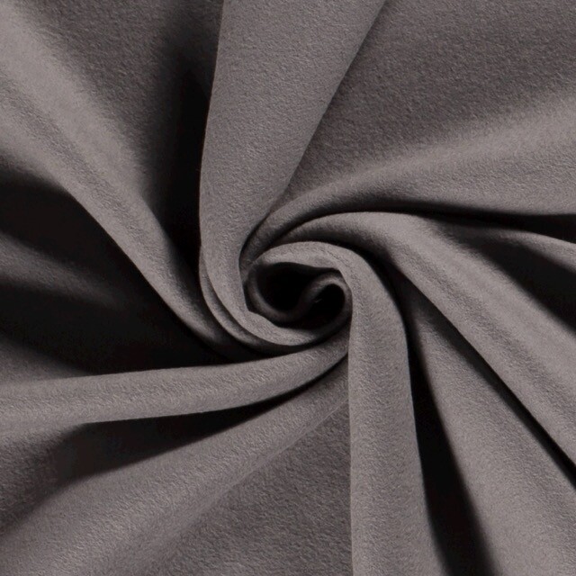 katoenen fleece donkergrijs