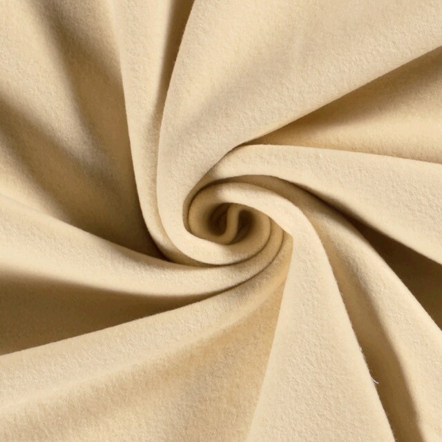 Katoenen fleece beige