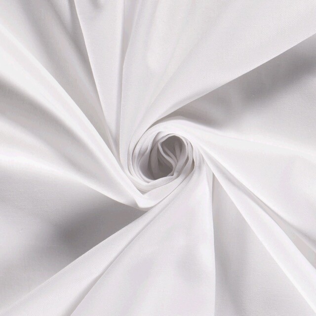 viscose linnen geweven uni wit