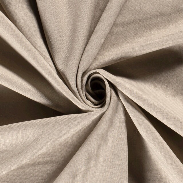 viscose linnen geweven uni beige
