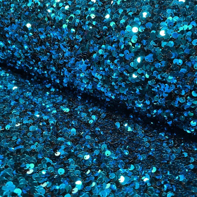 pailletten fluweel aqua