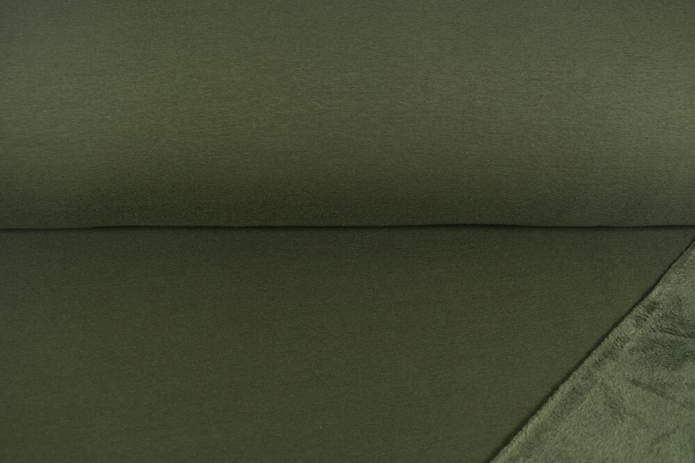 Alpenfleece uni kaki groen