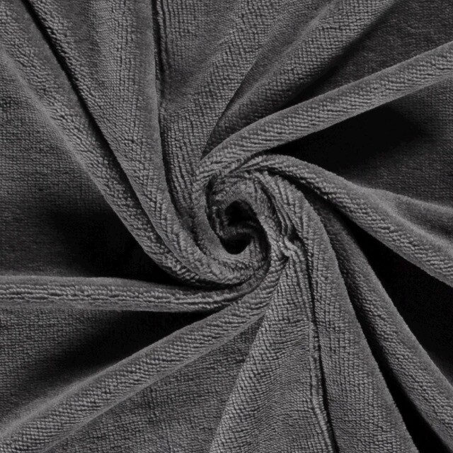 bamboe badstof fleece donkergrijs