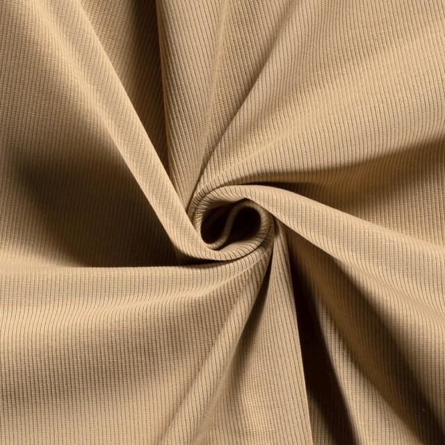 rib jersey uni camel