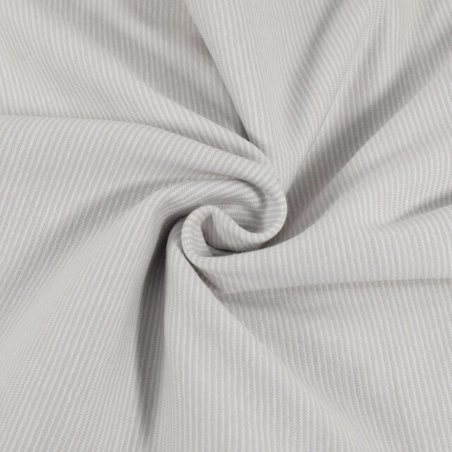 Boordstof gestreept 1mm lichtgrijs