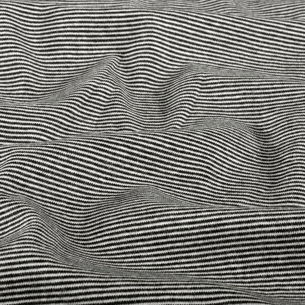 Boordstof gestreept 1mm zwart