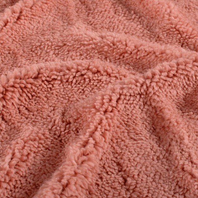 sherpa fleece uni koraal