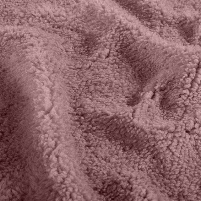 sherpa fleece uni licht mauve