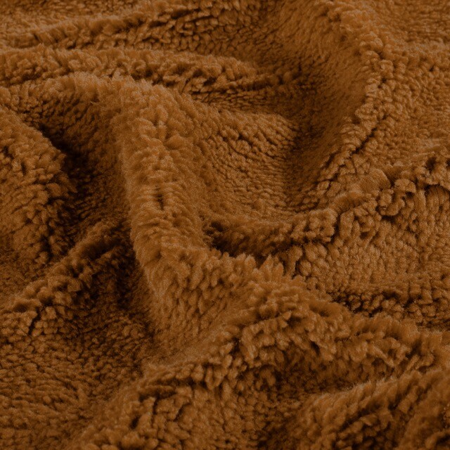 sherpa fleece uni karamel