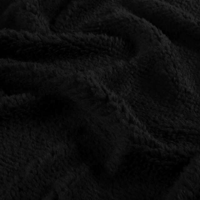 sherpa fleece uni zwart
